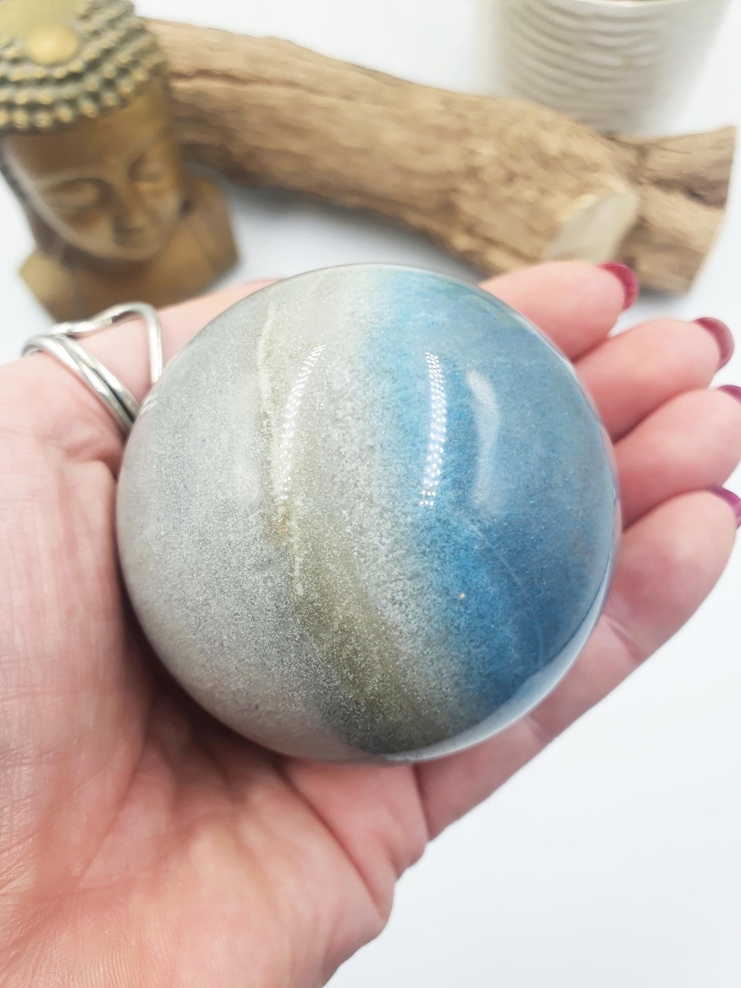 Trolleite Sphere – Peace, Spiritual Awakening & Emotional Healing Crystal Ball, 61mm