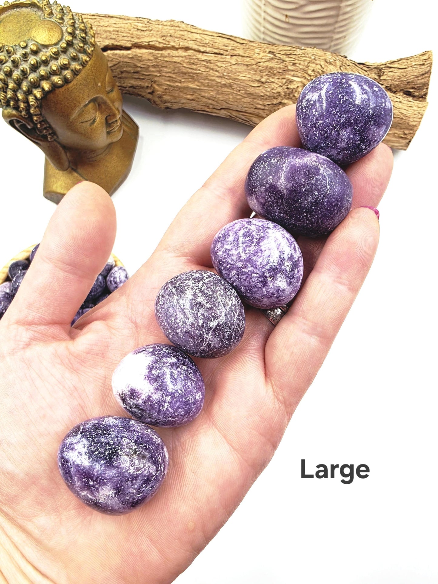 Lepidolite Tumble Stone – Calm, Stress Relief & Emotional Balance Healing Crystal