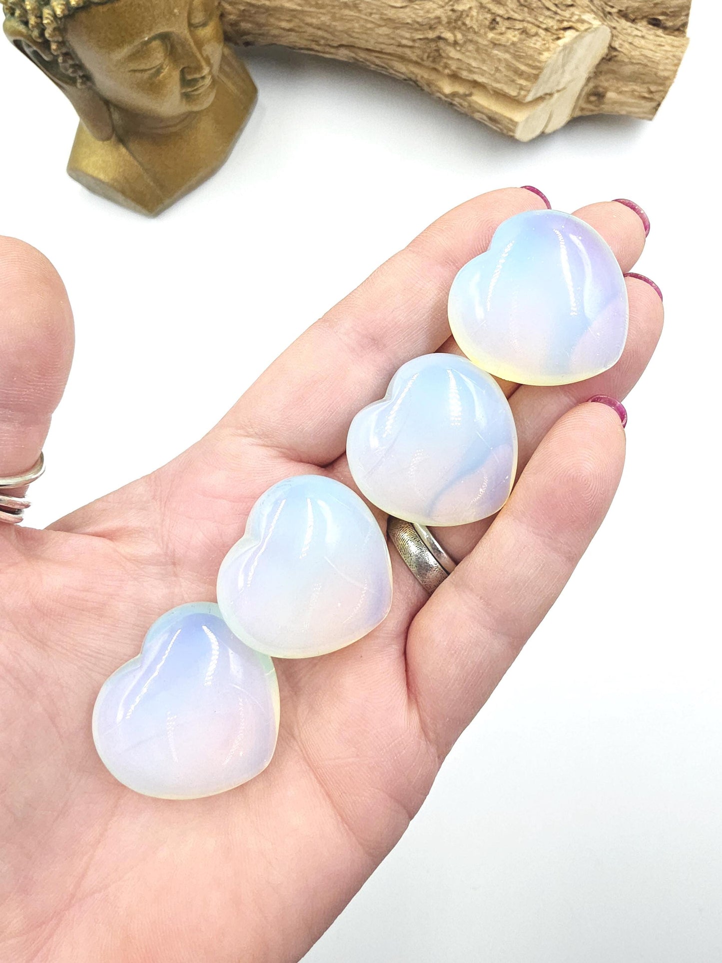 Opalite Crystal Heart – Calm, Emotional Clarity & Uplifting Energy Crystal