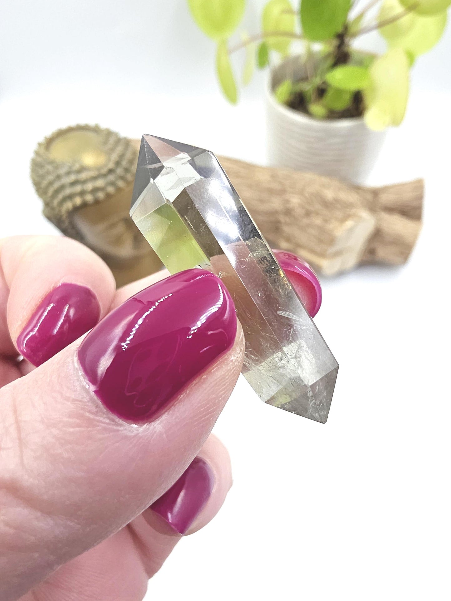 Prasiolite (Green Amethyst) Double Terminated Point – Heart Healing, Clarity & Spiritual Growth Crystal, 9g