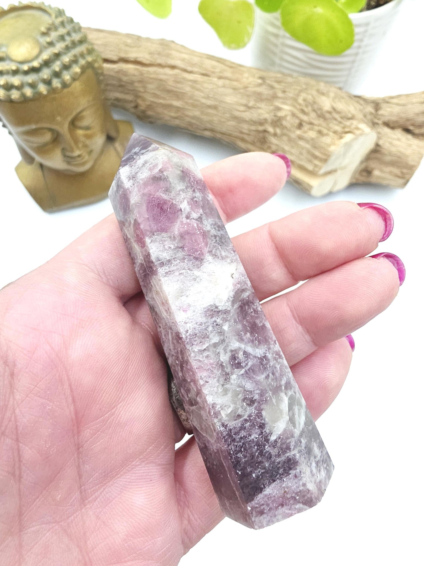 Plum Tourmaline Tower (Rubellite) - Emotional Healing & Spiritual Growth Crystal Point - 90g