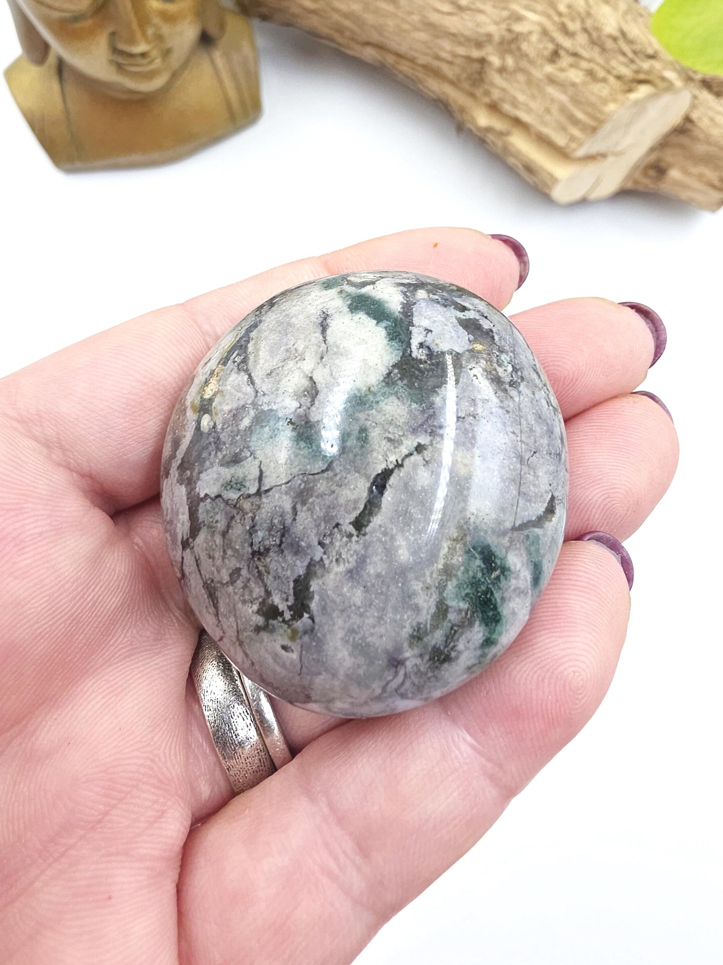 Ocean Jasper Palm - Joy & Renewal Healing Crystal - 75g