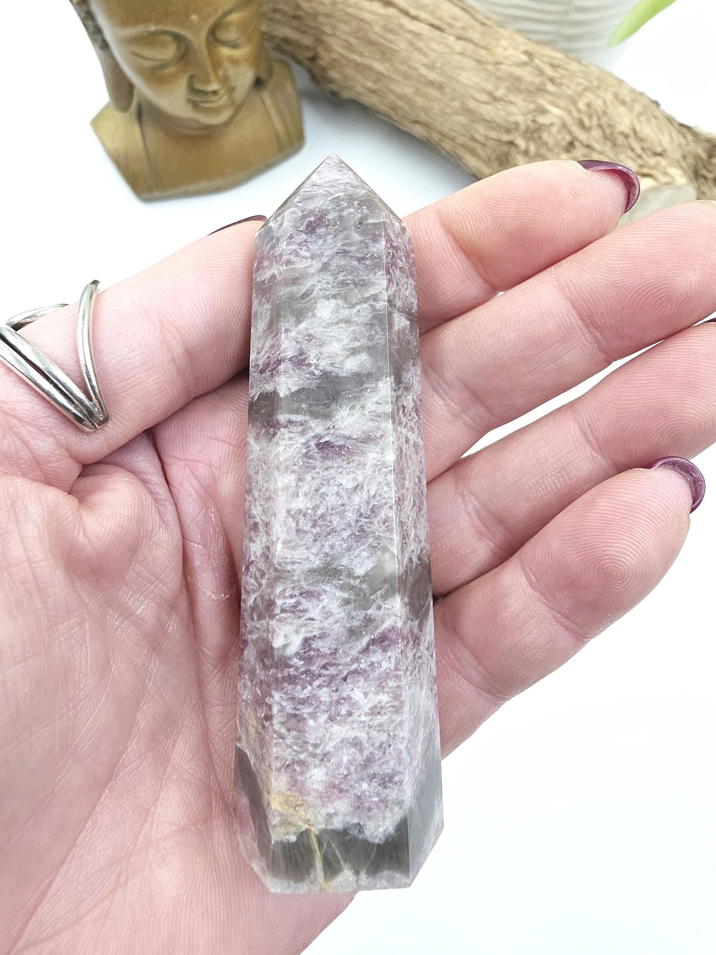 Plum Blossom Tourmaline Tower (Rubellite) - Emotional Healing & Spiritual Growth Crystal Point - 100g