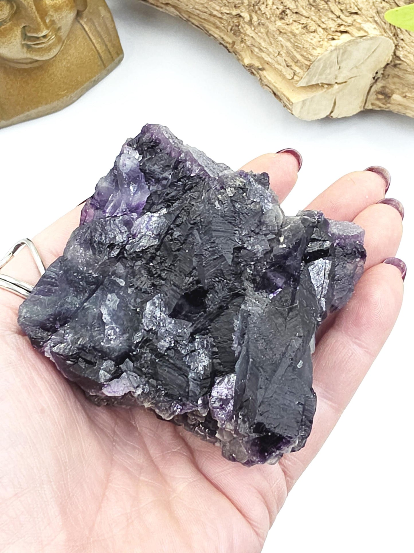 Raw Fluorite Specimen – Mental Clarity, Focus & Natural Protective Energy Crystal, 470g