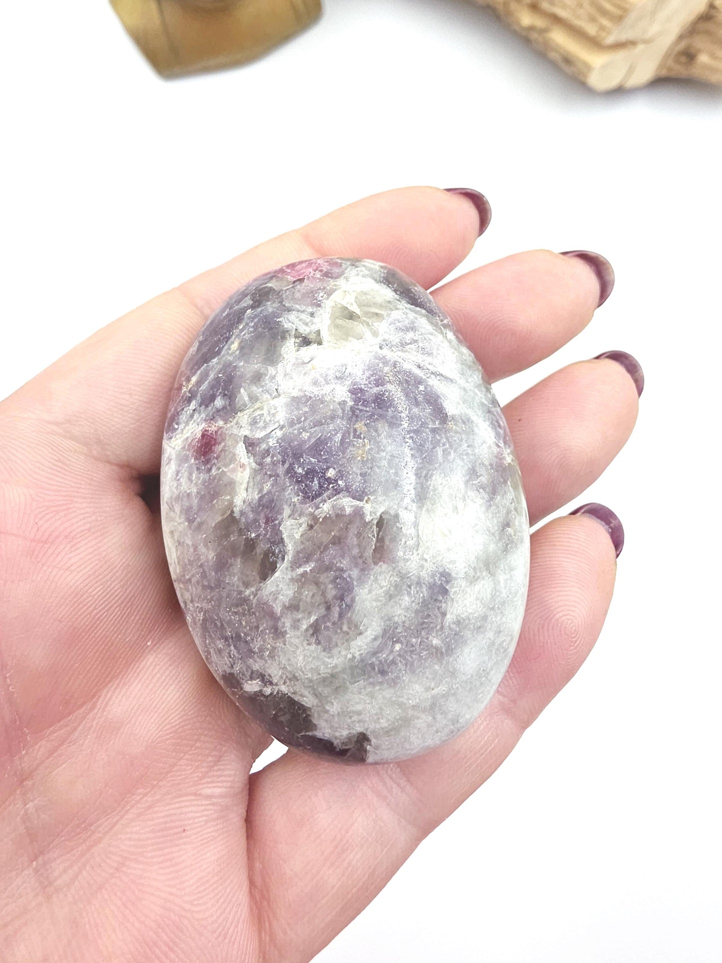 Unicorn Stone Palm Stone (Pegmatite) – Calm, Comfort & Emotional Healing Crystal, 110g