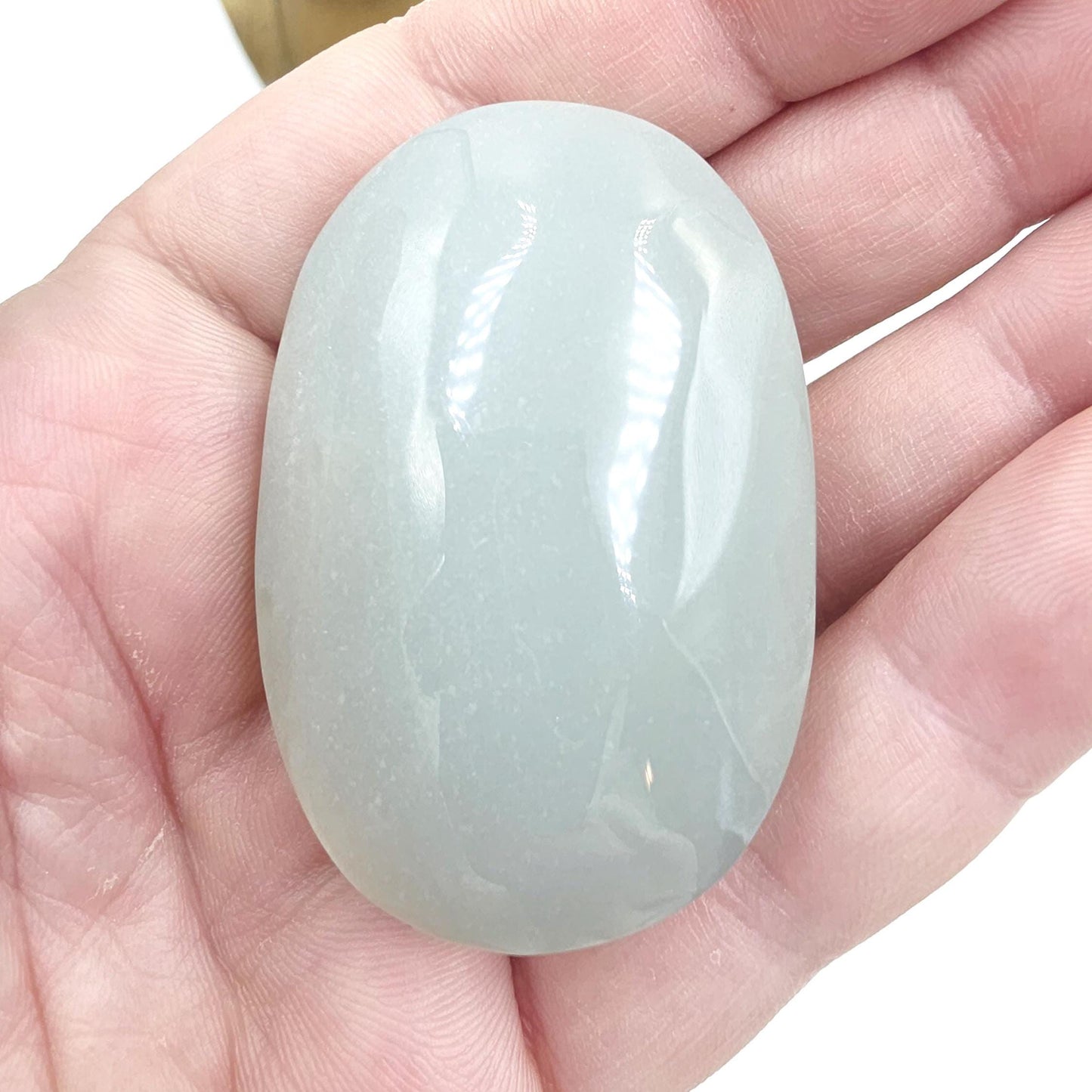 Green Moonstone Palm - Heart Chakra & Emotional Balance Healing Crystal, 50g