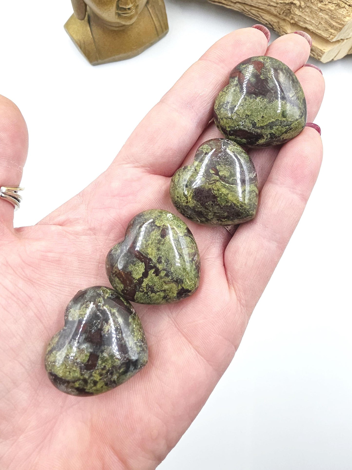 Dragon’s Blood Crystal Hearts – Strength, Courage & Heart Chakra Crystal, 30mm