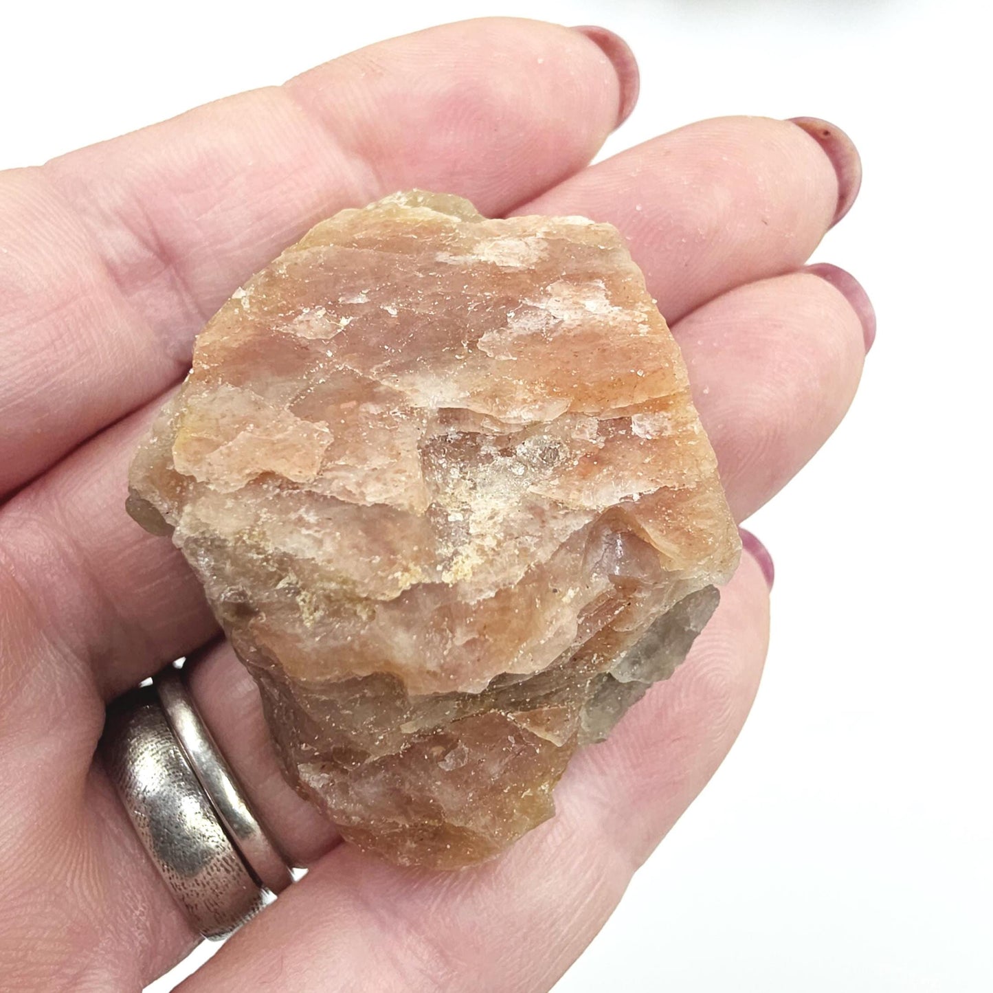 Raw Sunstone Specimen – Joy, Confidence & Sacral Chakra Crystal, 50g