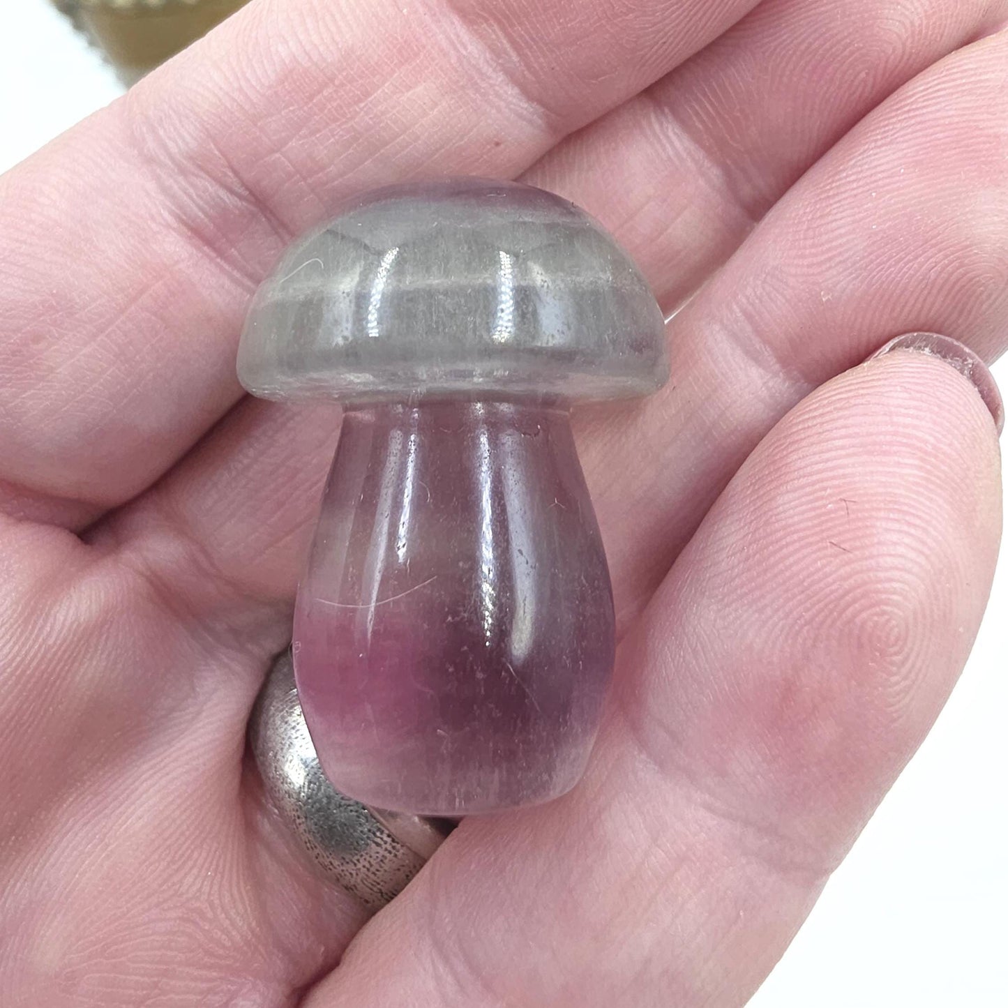 Fluorite Mushroom Carving – Clarity, Focus & Third Eye Chakra Crystal, 23g