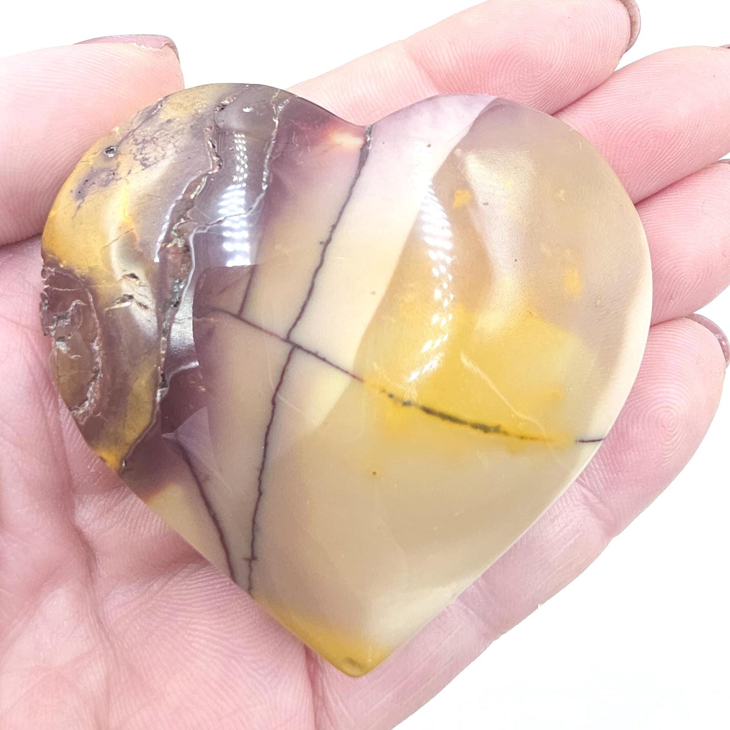 Large Mookaite Crystal Heart – Strength, Grounding & Nurturing Energy Stone, 115g
