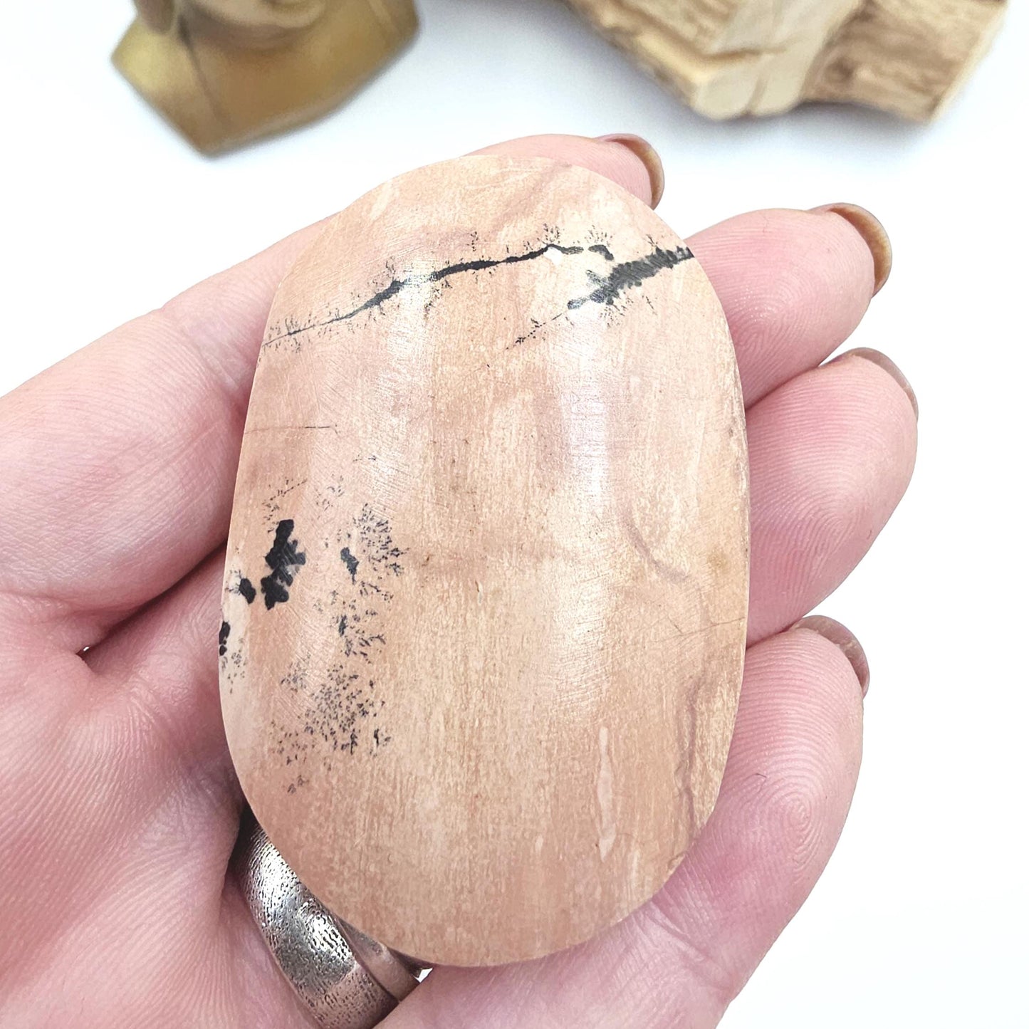 Picture Jasper Palm Stone – Grounding, Stability & Earth Connection Crystal, 55g