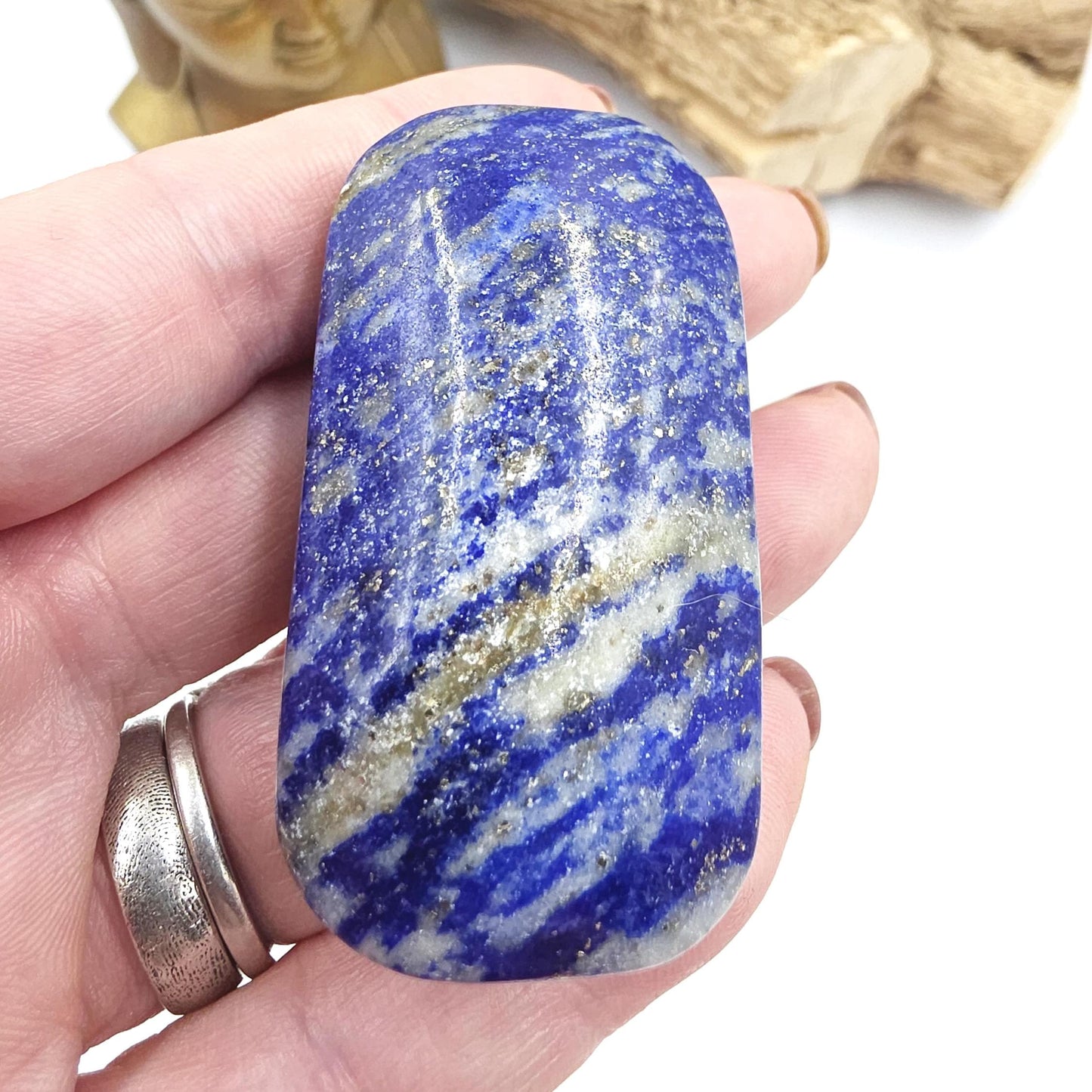 Lapis Lazuli Palm Stone – Wisdom, Intuition & Spiritual Awareness Crystal, 75g