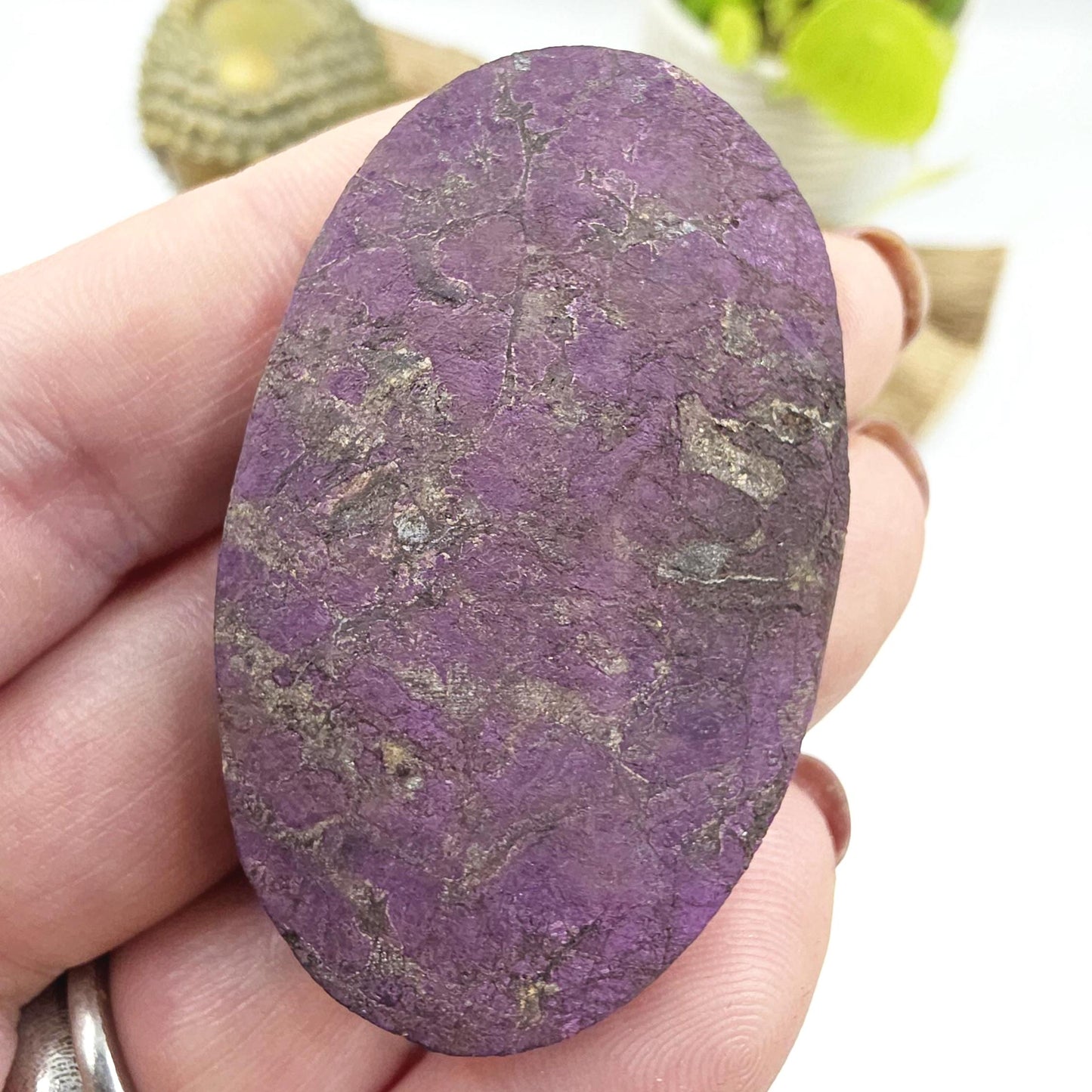 Purpurite Palm Stone – Transformation, Spiritual Insight & Empowered Energy Crystal, 40g