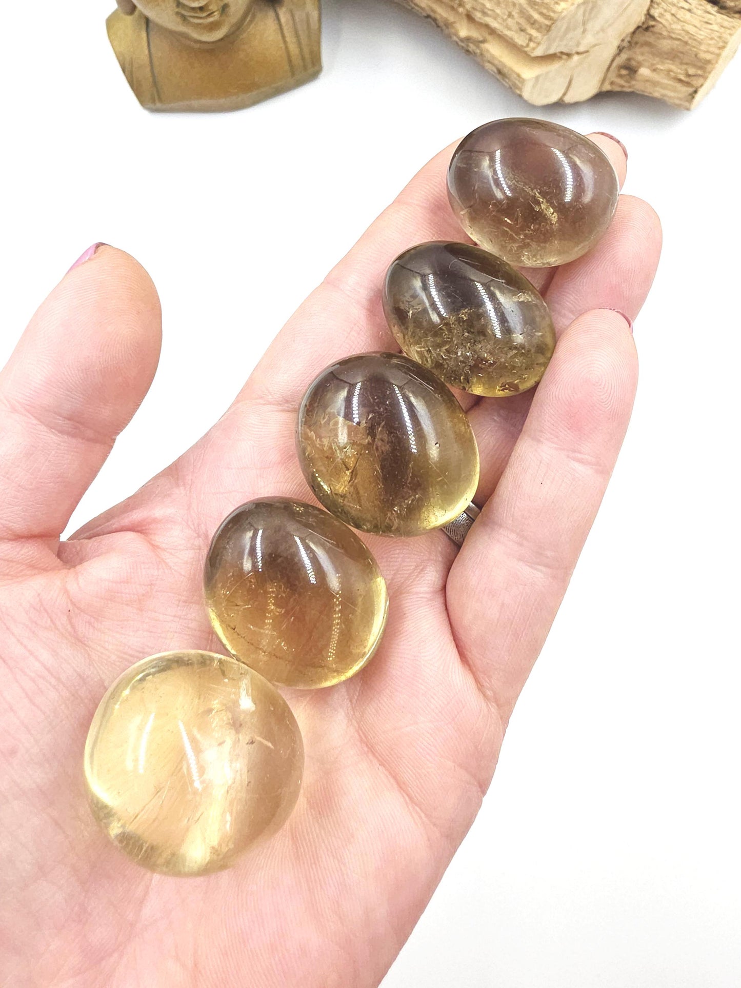 High Grade Large Smoky Citrine Tumble Stone – Grounded Abundance, Confidence & Protective Energy Crystals, approx 2-3+cm