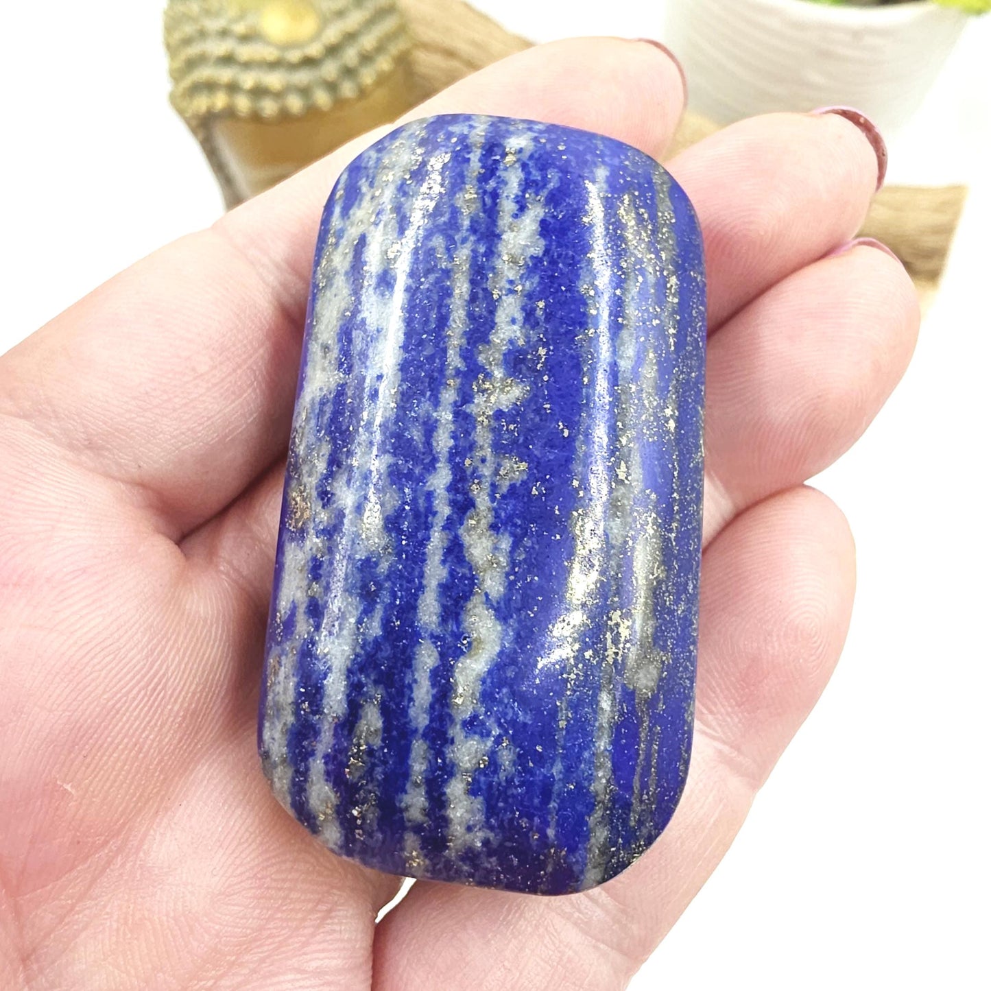 Lapis Lazuli Palm Stone – Wisdom, Intuition & Spiritual Awareness Crystal, 80g