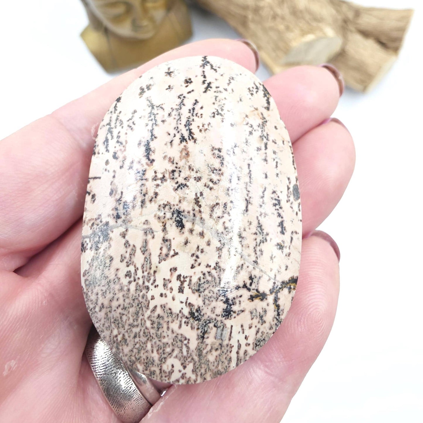 Picture Jasper Palm Stone – Grounding, Stability & Earth Connection Crystal, 55g