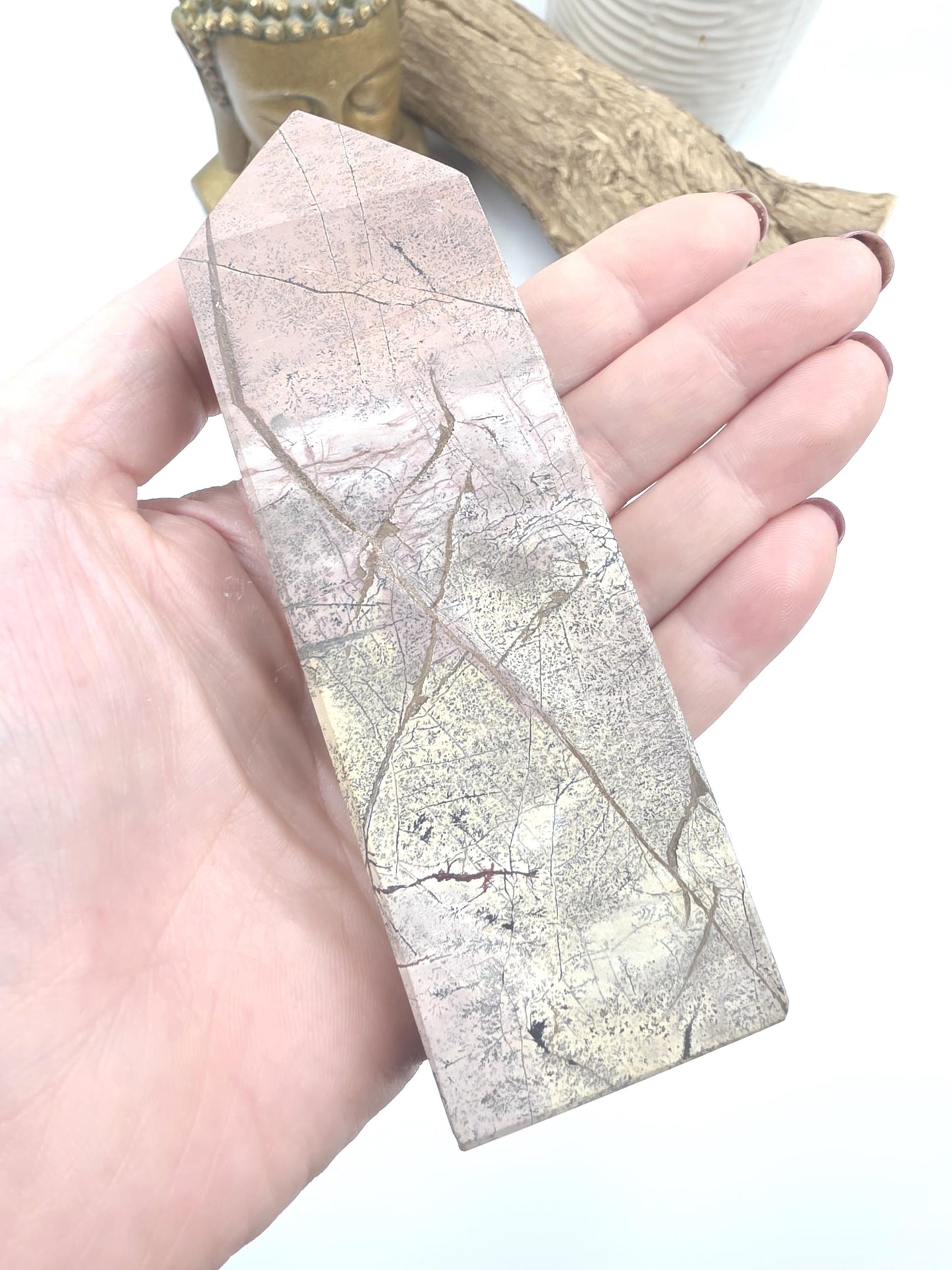 Picture Jasper Tower – Grounding, Stability & Root Chakra Crystal, 12cm
