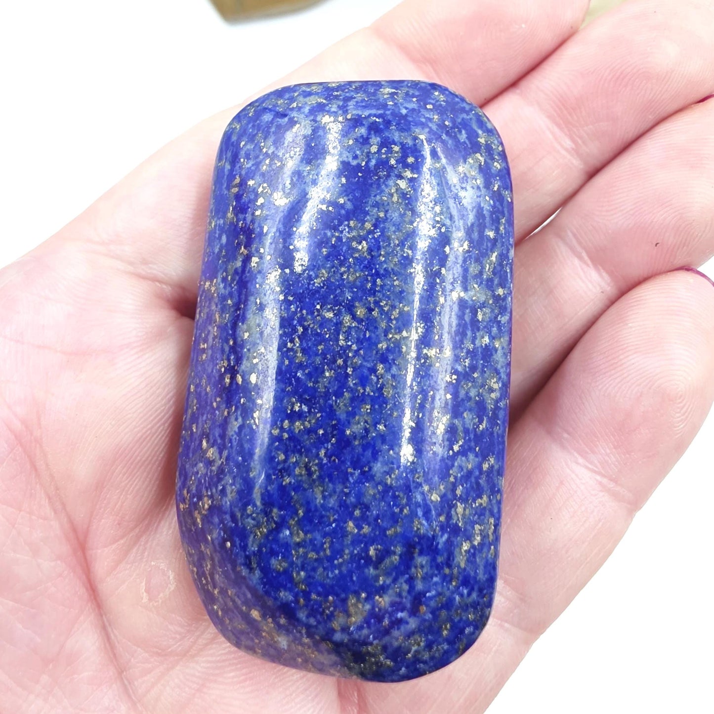 Lapis Lazuli Palm Stone – Wisdom, Intuition & Spiritual Awareness Crystal, 85g