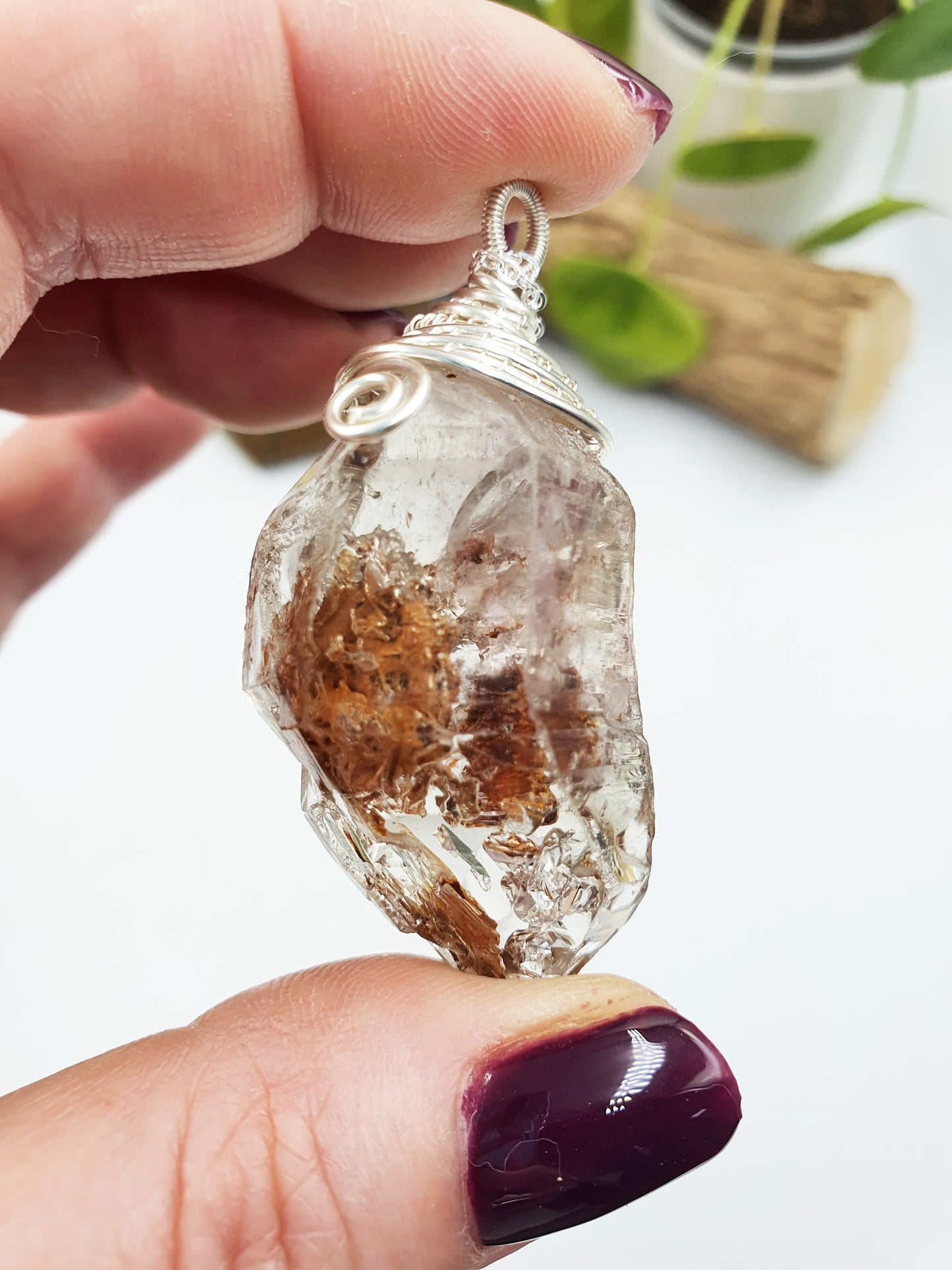 Herkimer Diamond Pendant (Sterling Silver)