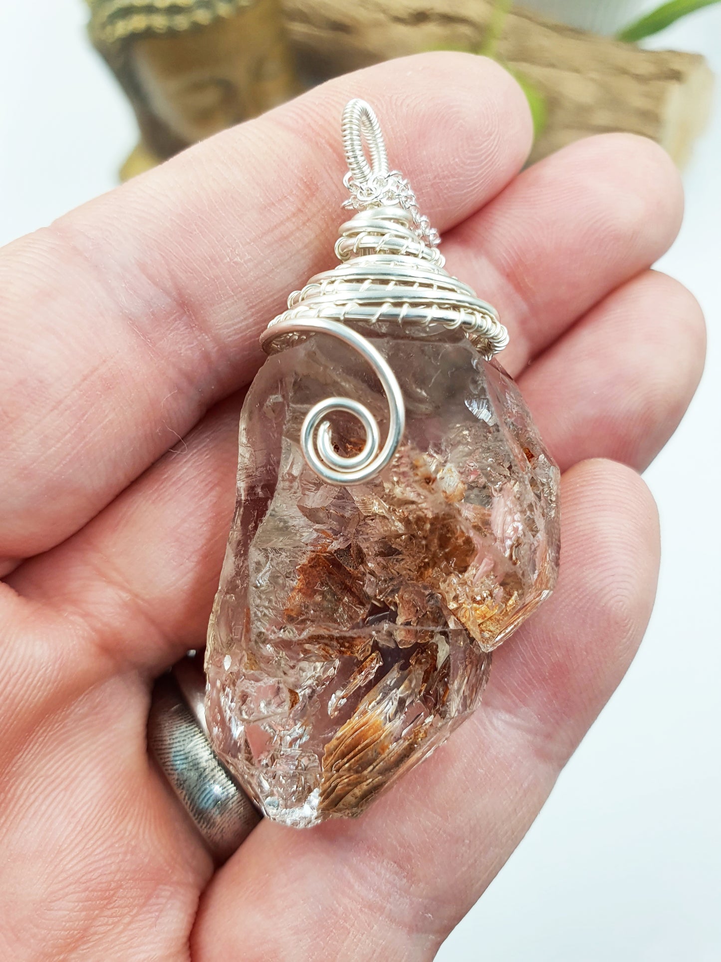 Herkimer Diamond Pendant (Sterling Silver)