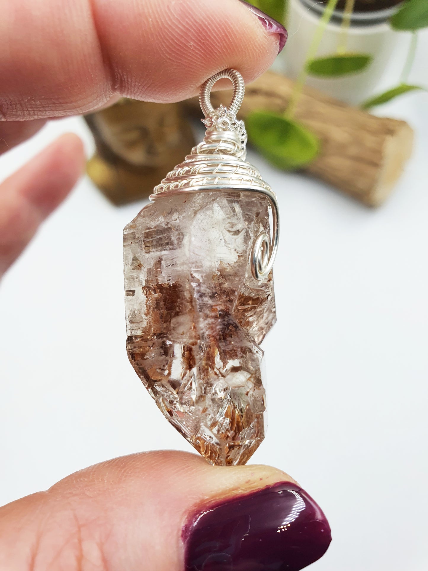 Herkimer Diamond Pendant (Sterling Silver)