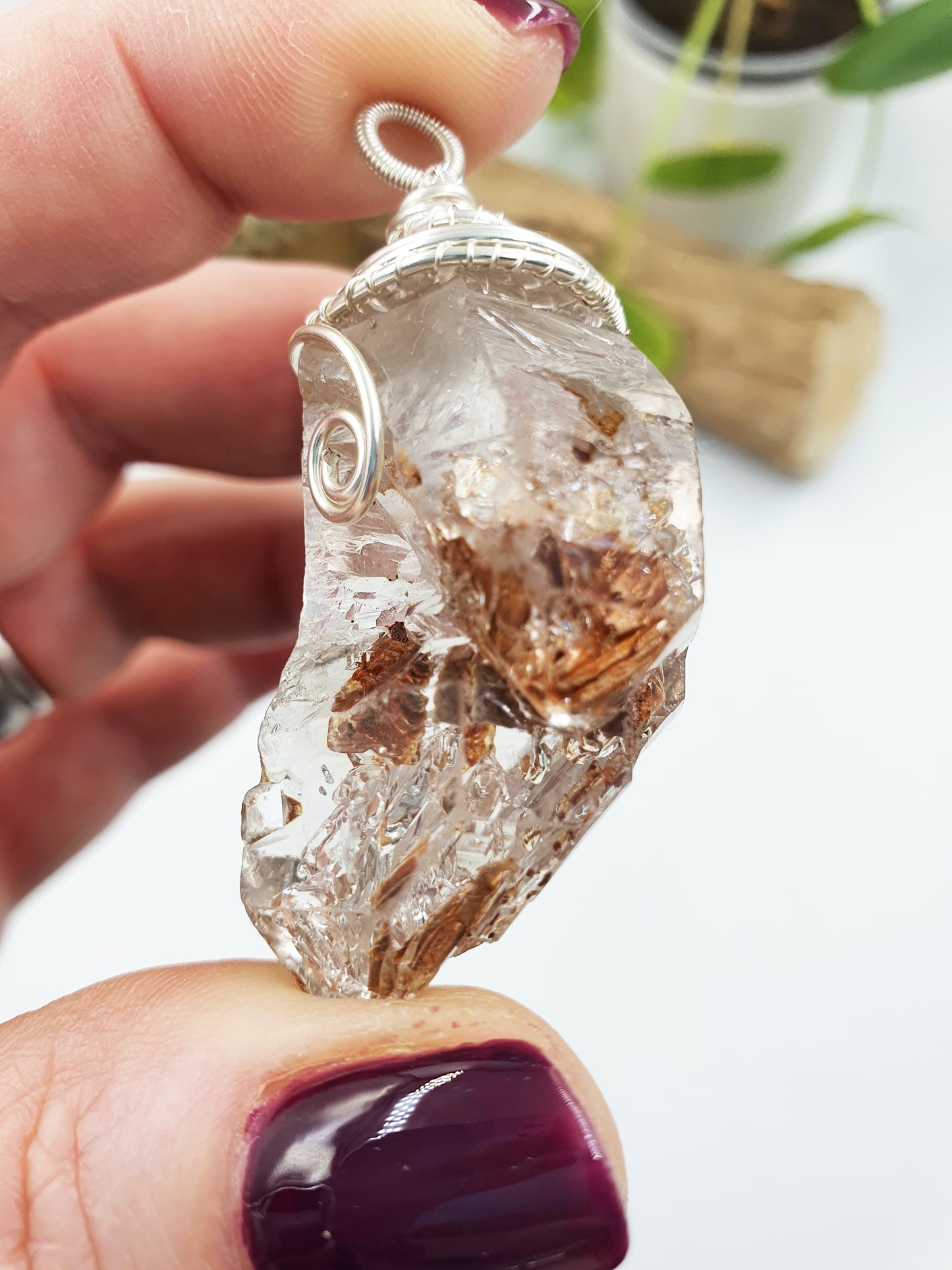 Herkimer Diamond Pendant (Sterling Silver)