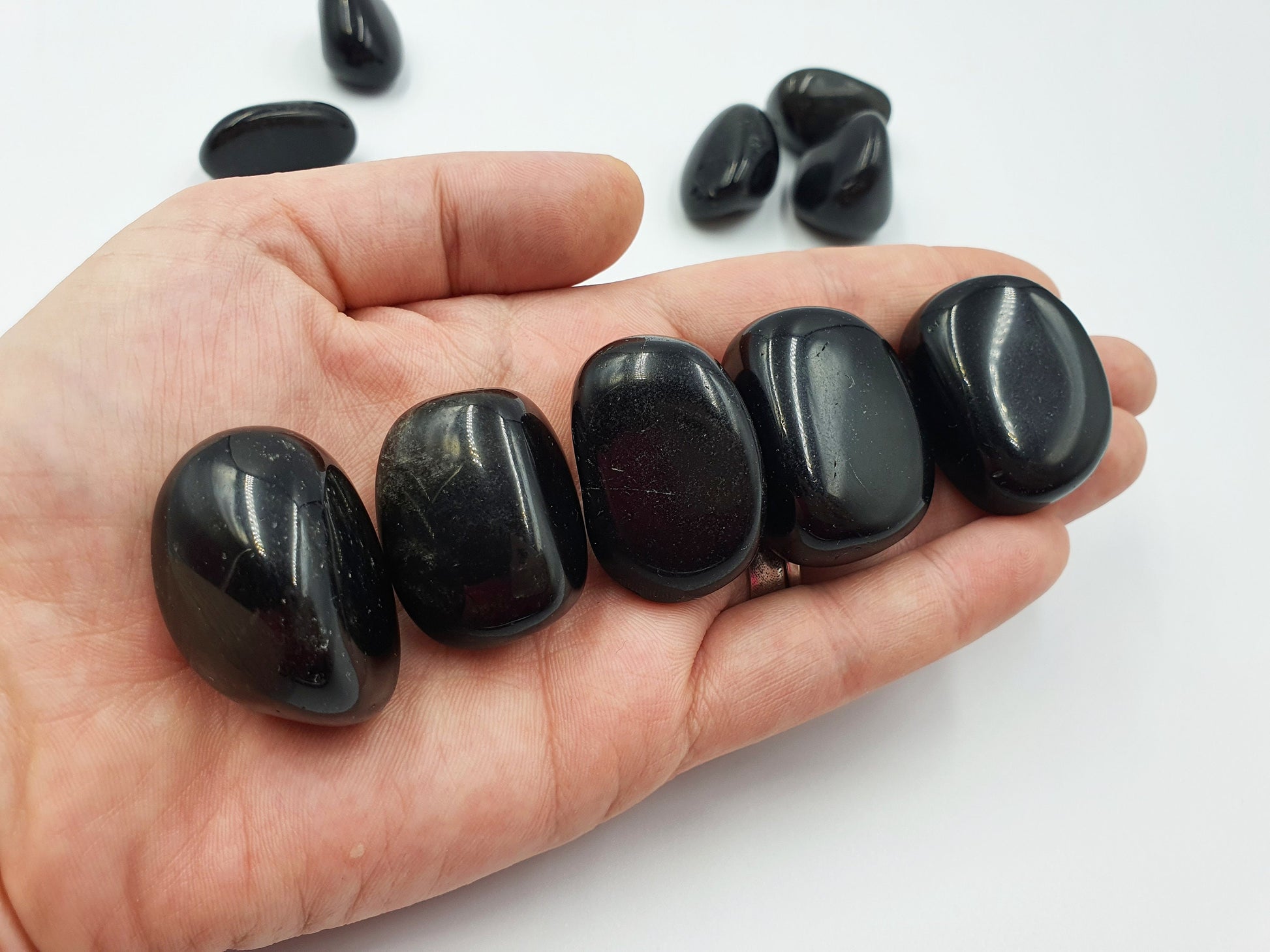 Black Obsidian Tumble - "Dragon Glass" - 1 to 2 cm