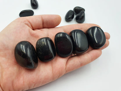 Black Obsidian Tumble - "Dragon Glass" - 1 to 2 cm