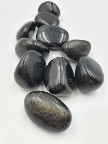 Black Obsidian Tumble - "Dragon Glass" - 1 to 2 cm