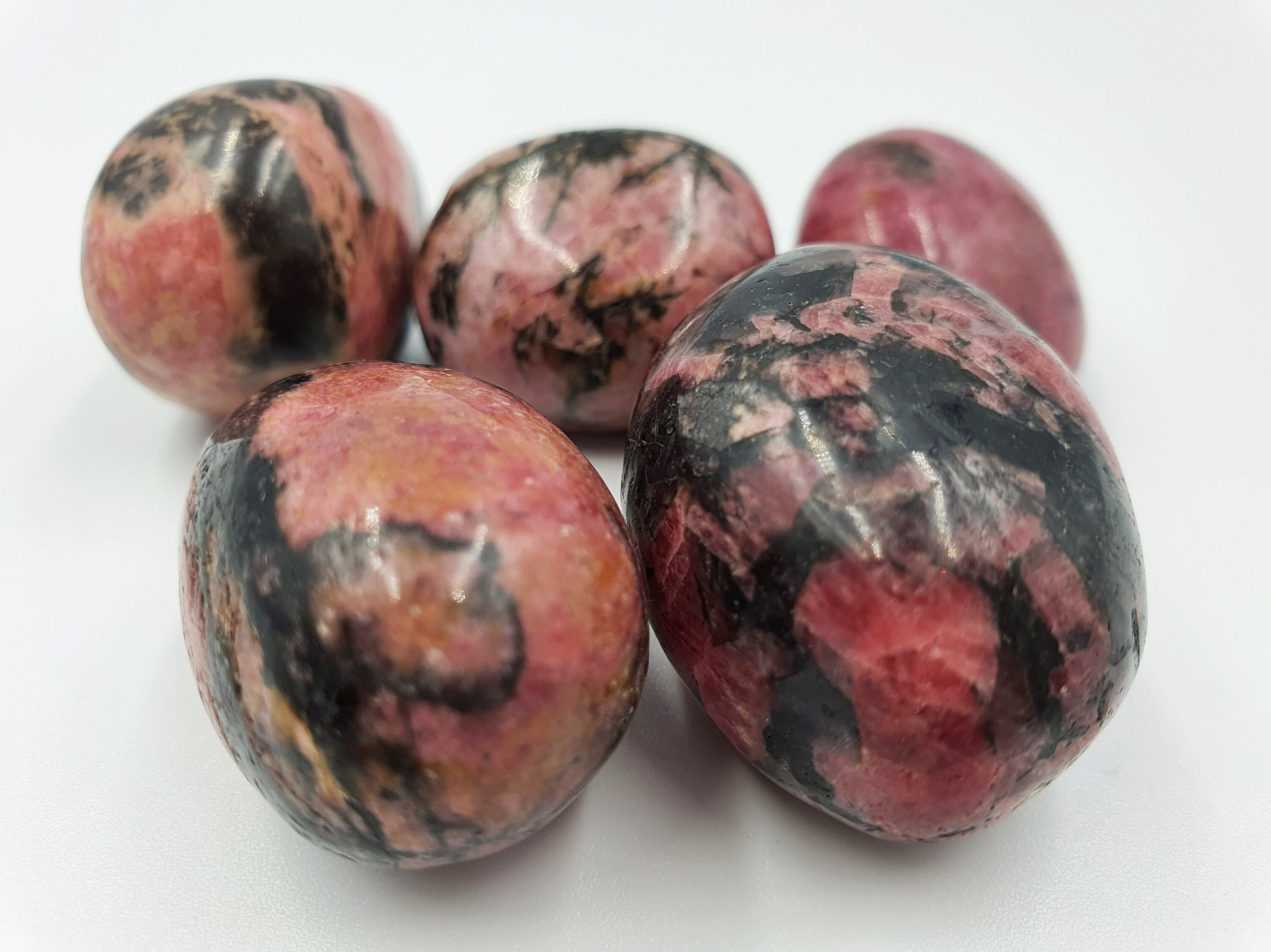 Rhodonite Crystal Tumbles - Approx 3cm