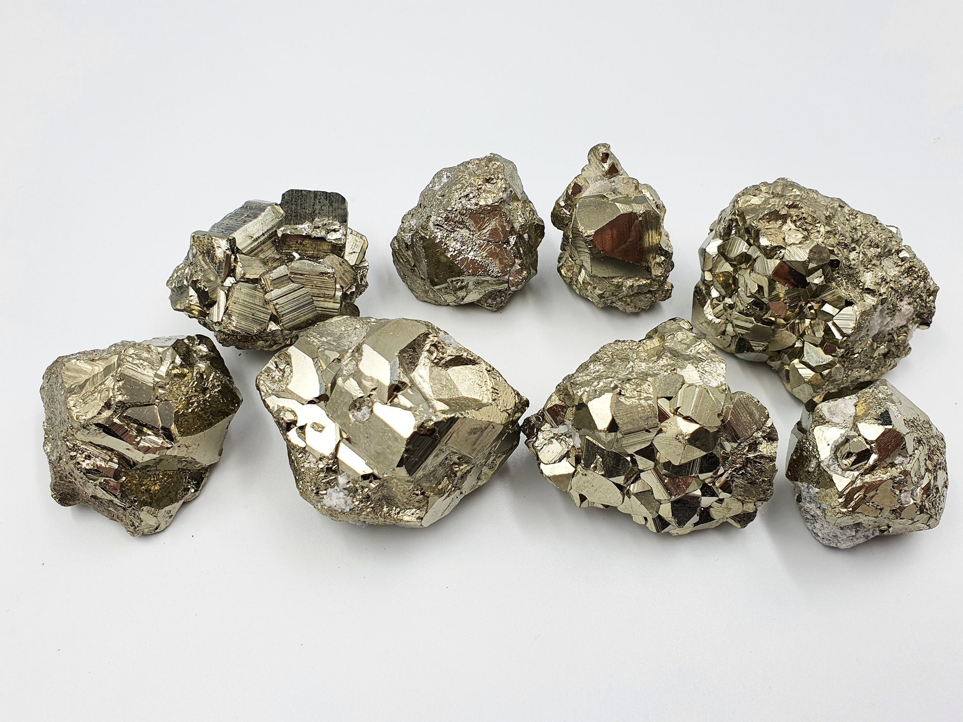 Natural Raw Pyrite "Fools Gold" Cluster Crystal Nugget - Various Sizes