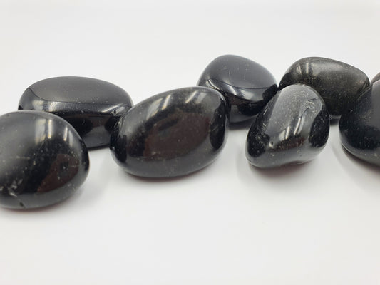 Black Obsidian Tumble - "Dragon Glass" - 1 to 2 cm
