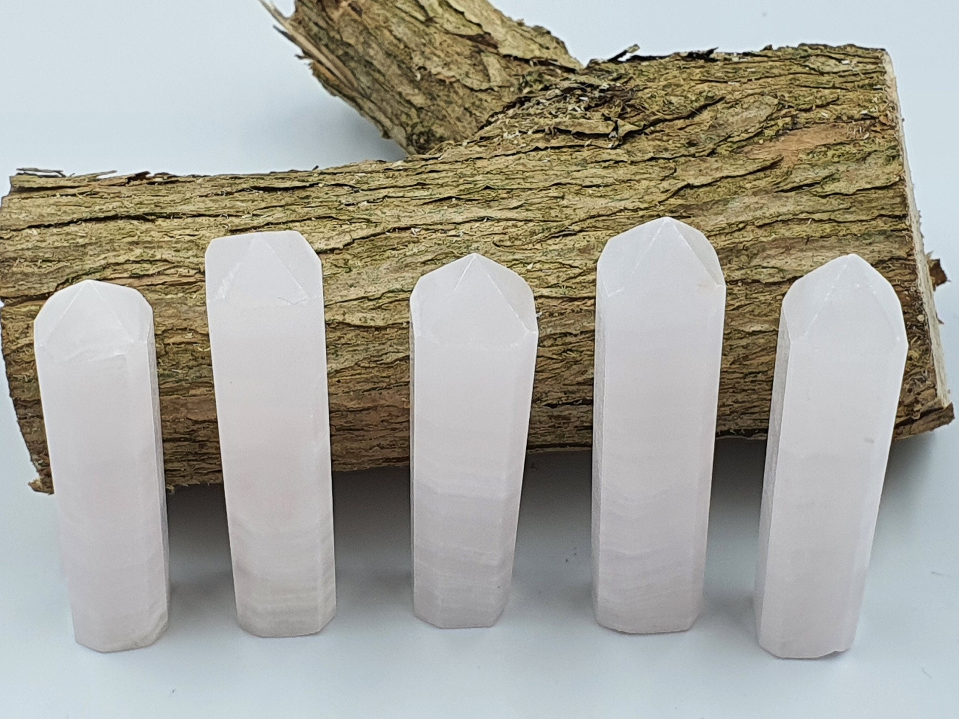 Pink Mangano Calcite Mini Tower