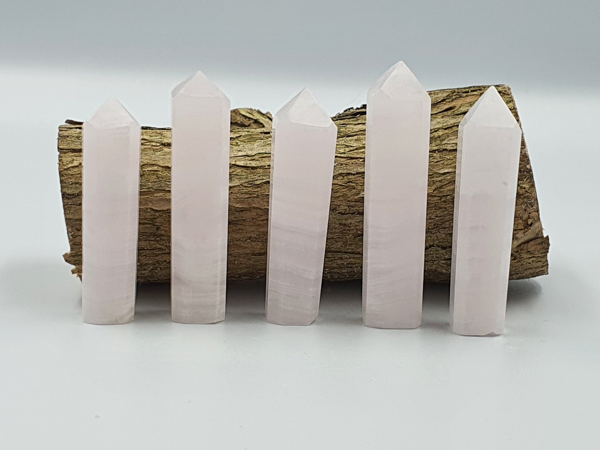 Pink Mangano Calcite Mini Tower