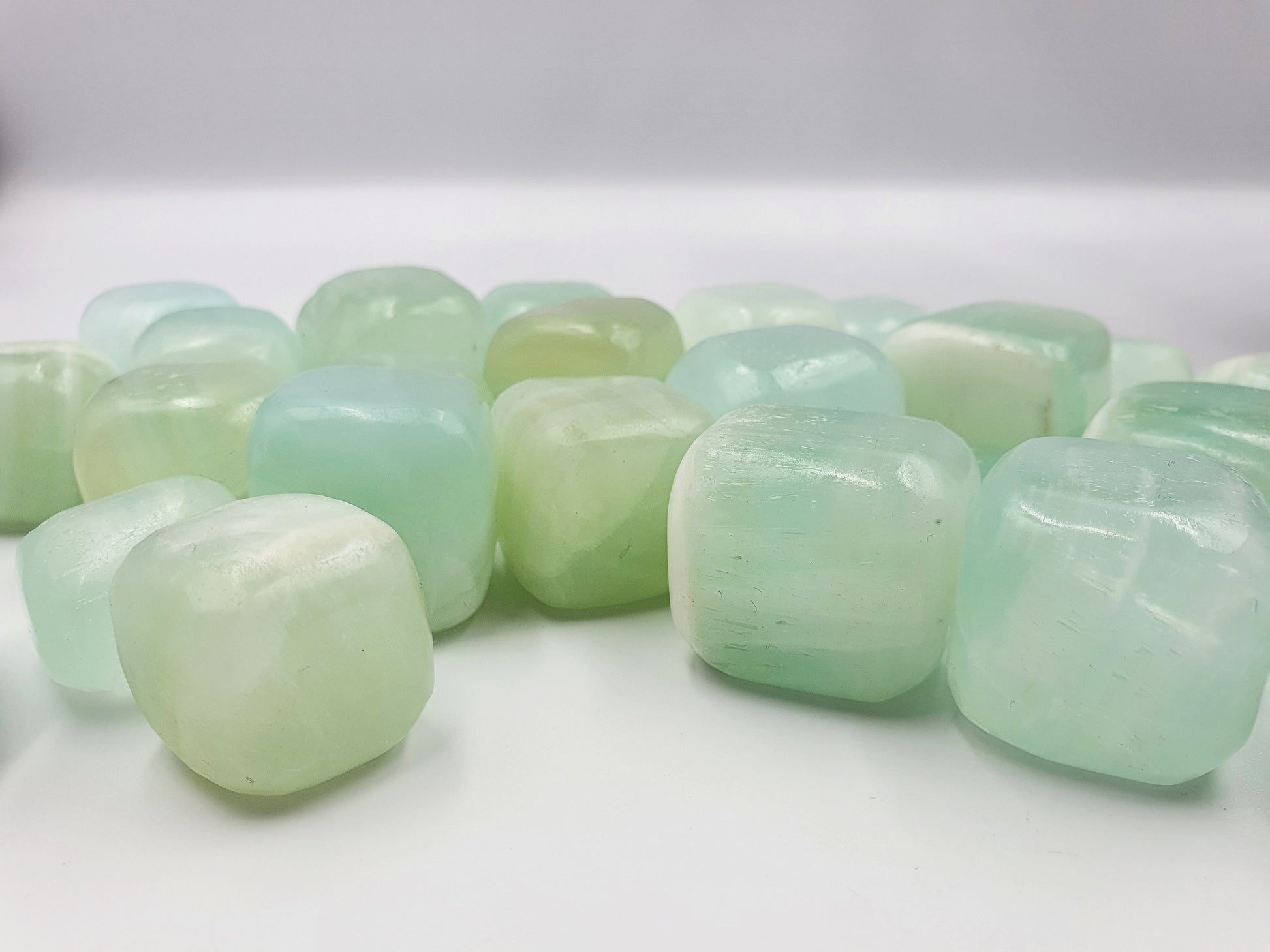 Pistachio Calcite Tumbles