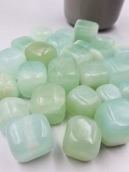 Pistachio Calcite Tumbles