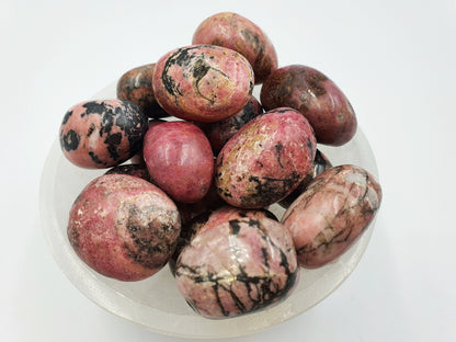 Rhodonite Crystal Tumbles - Approx 3cm
