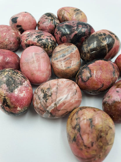 Rhodonite Crystal Tumbles - Approx 3cm