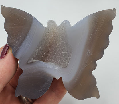 Agate Butterflies with Drusy
