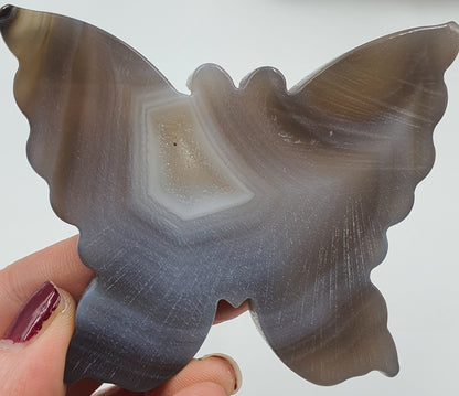 Agate Butterflies with Drusy