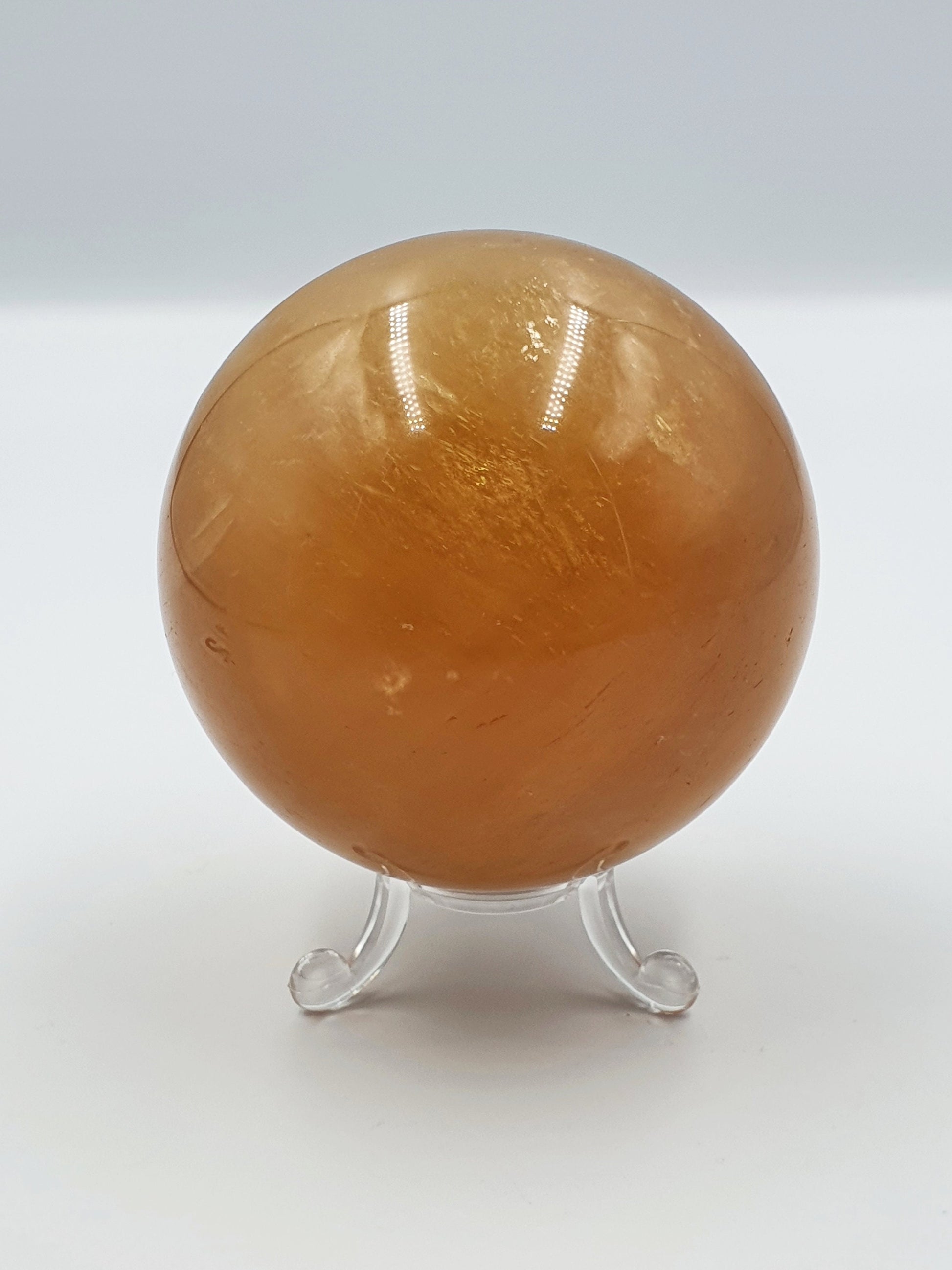Flashy Honey Calcite Sphere