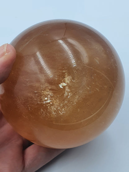 Flashy Honey Calcite Sphere