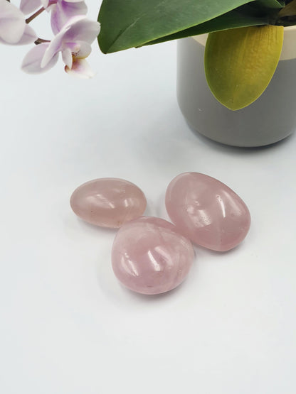 Rose Quartz Palm - Gem Palmstone - Pink Crystal - Two Available