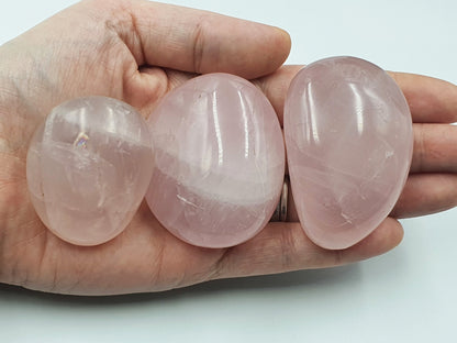 Rose Quartz Palm - Gem Palmstone - Pink Crystal - Two Available