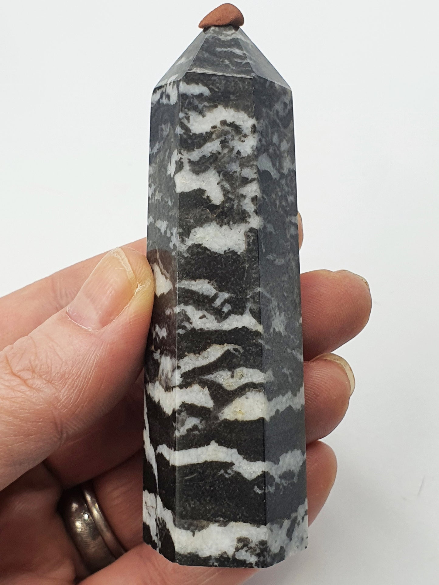 Zebra Jasper Tower - Three Available - 8.7 to 10.6 cm tall.
