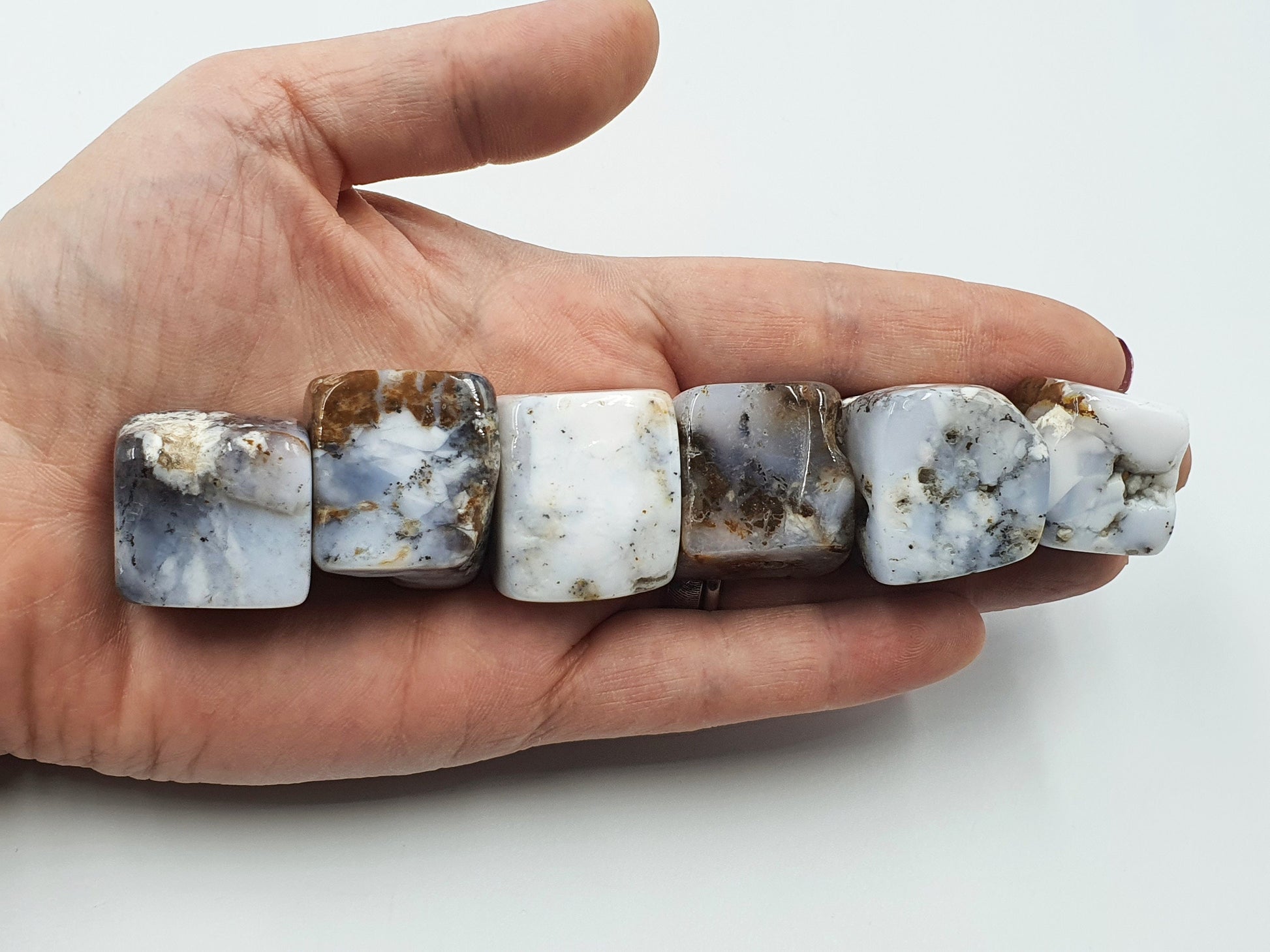 Blue Chalcedony Cubes