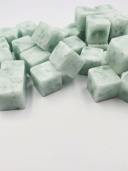 Manmade Larimar Cube Tumble