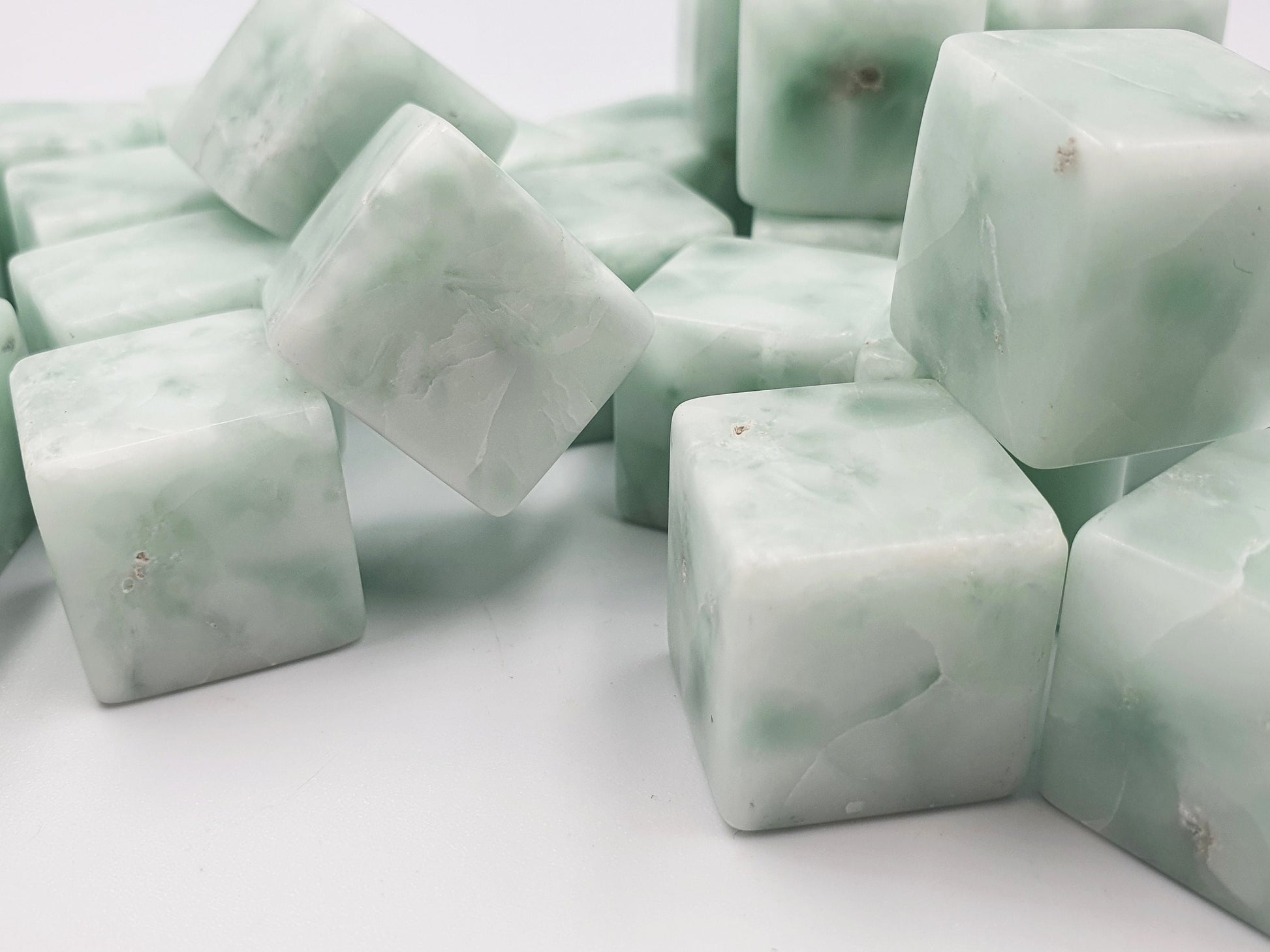 Manmade Larimar Cube Tumble