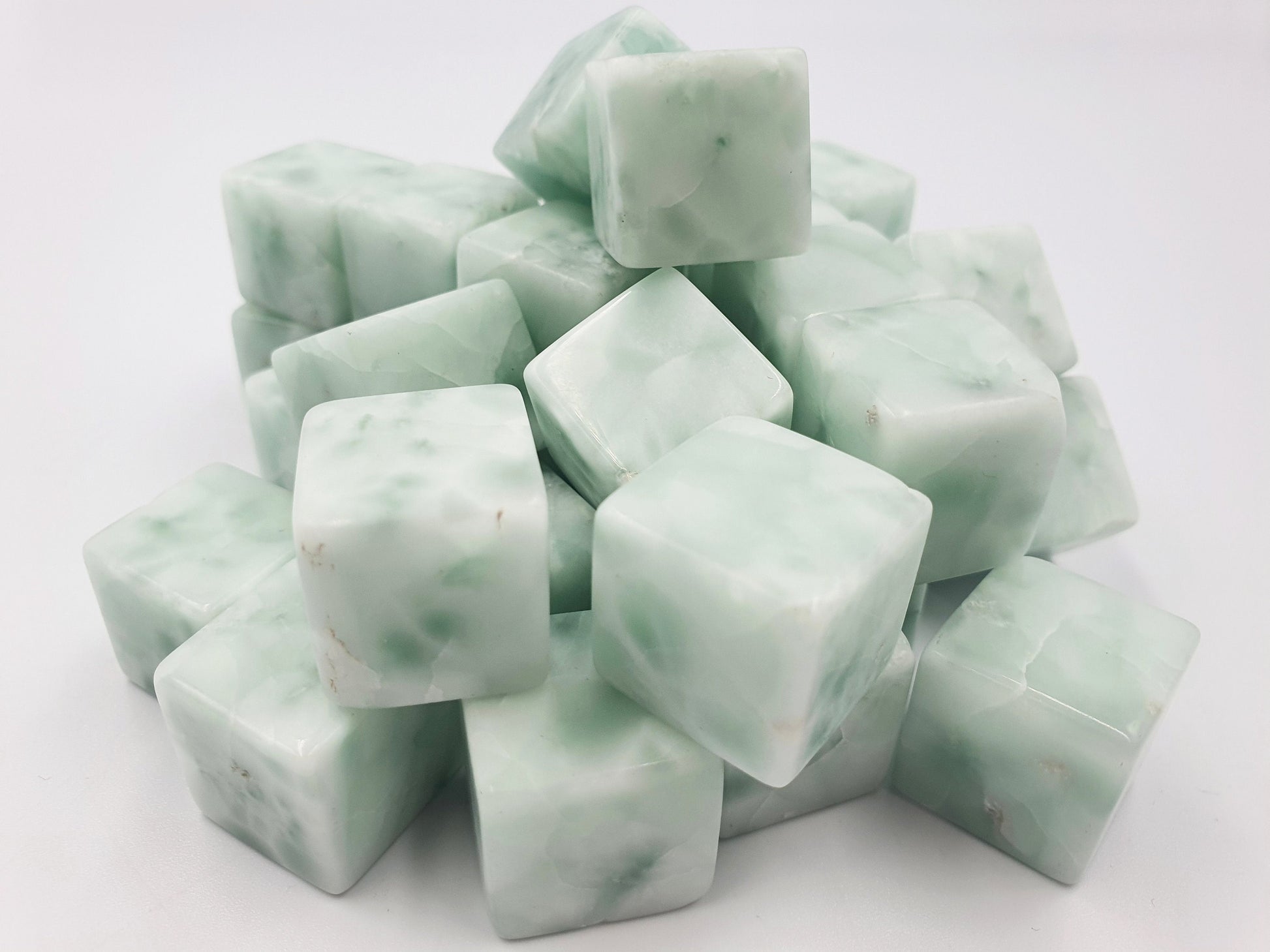 Manmade Larimar Cube Tumble