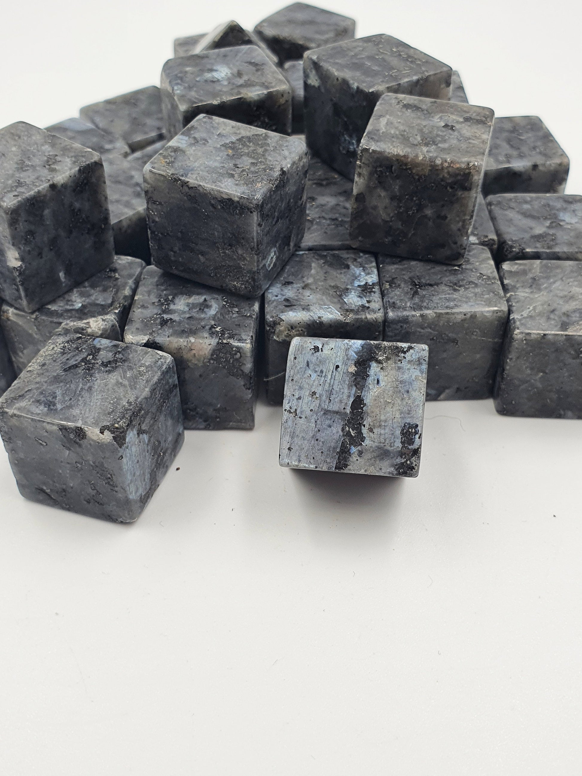 & Flashy Lavikite Cube Tumbles - Approx. 1.8cm
